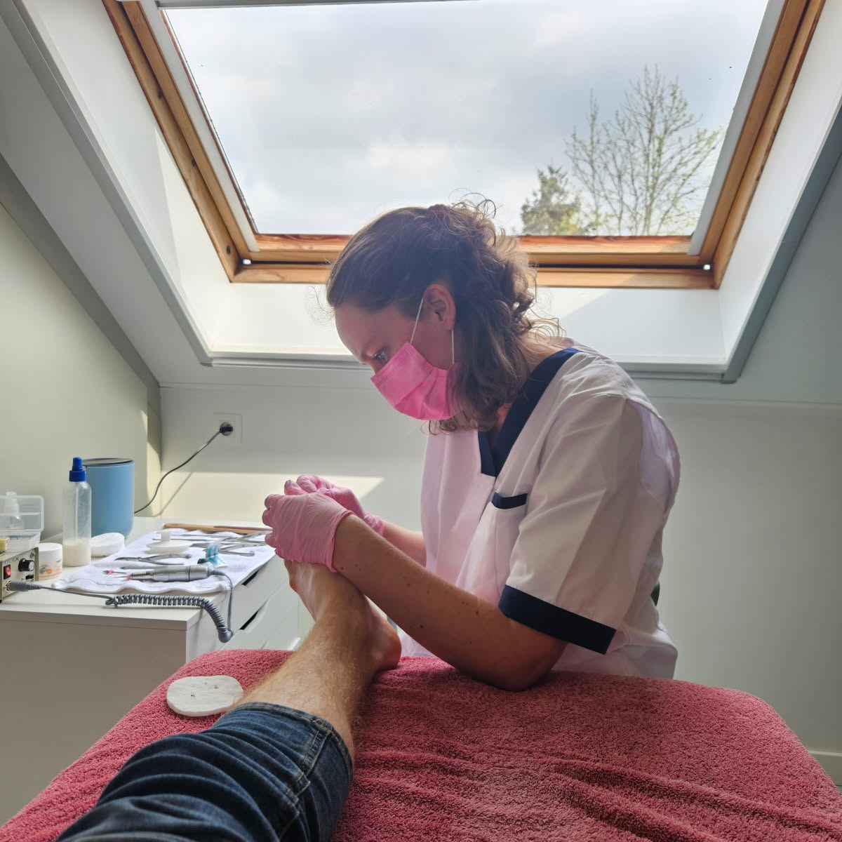 Kato in de praktijkruimte